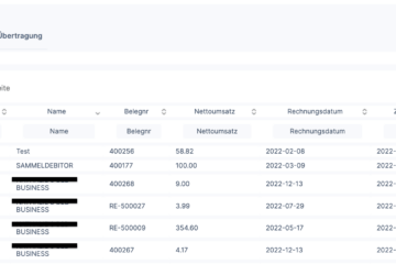 Screenshot des digitalXL Standardberichtes Zahldauer je Kunde